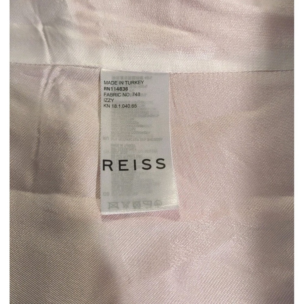 Reiss Izzy Cropped Jacket Red Sz. 6 Double Breasted Lined Chic Business Modern - Picture 11 of 16
